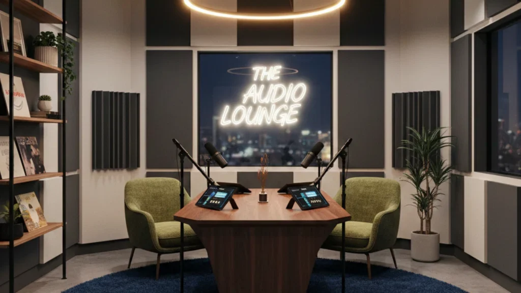 Podcast & Live Studio Interior Decoration.
